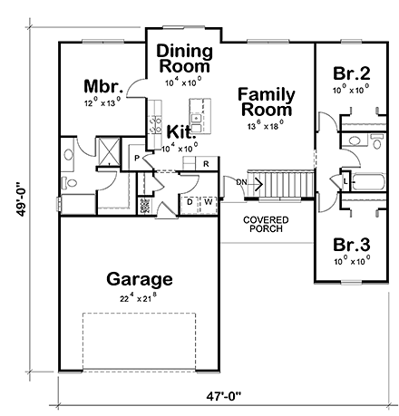 House Plan 97978 First Level Plan