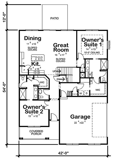 House Plan 97996 First Level Plan