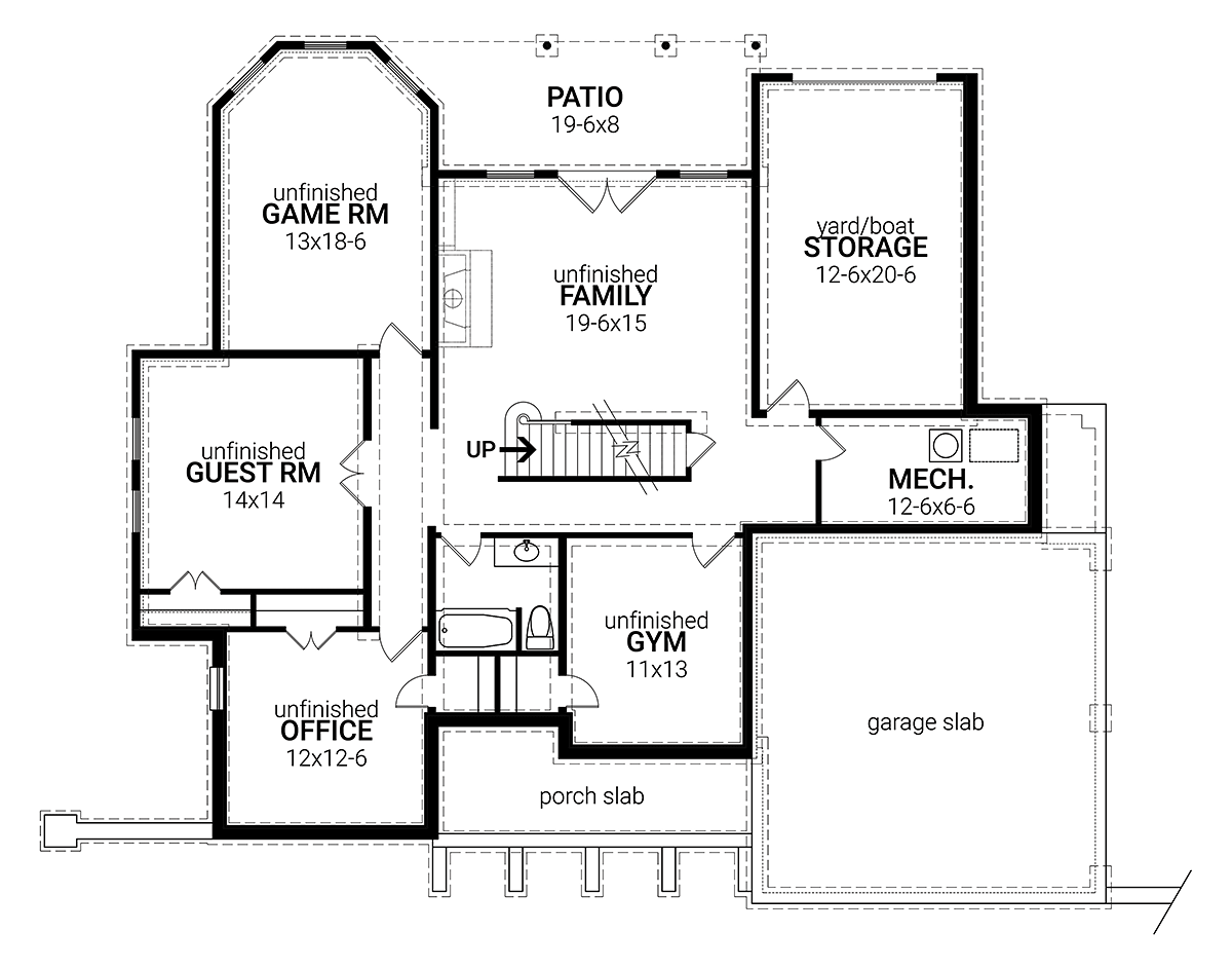 Colonial Country Lower Level of Plan 98201