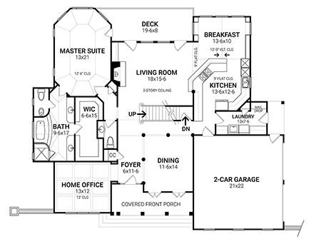 House Plan 98201 First Level Plan