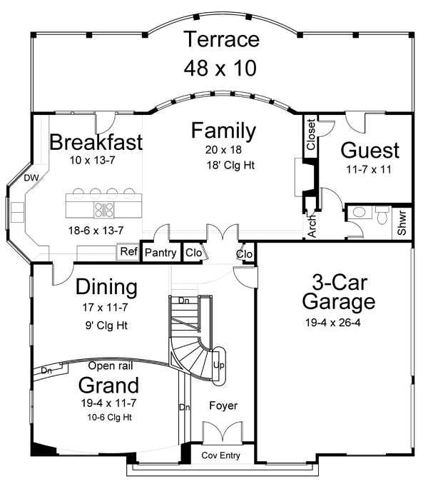 House Plan 98206 Level One