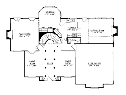 House Plan 98208 First Level Plan