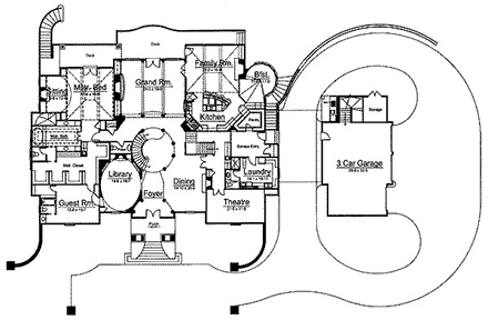 House Plan 98213 First Level Plan