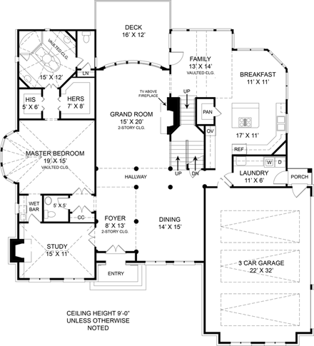 House Plan 98226 First Level Plan