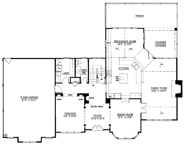 Colonial European Greek Revival Tudor Level One of Plan 98227