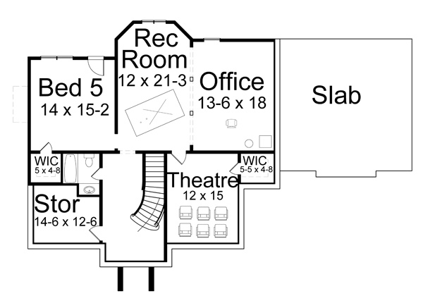 Colonial European Lower Level of Plan 98232