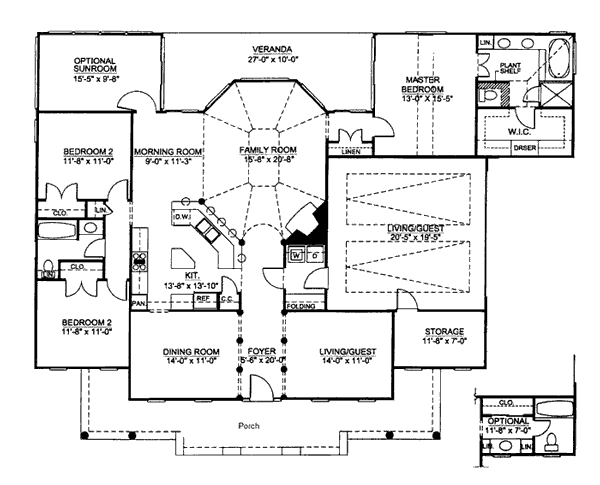 Colonial One-Story Level One of Plan 98238