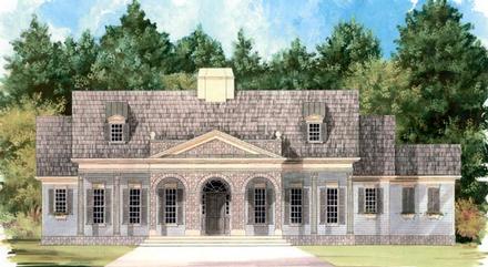 Colonial One-Story Elevation of Plan 98238