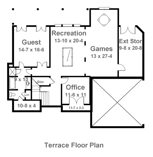 Colonial European Lower Level of Plan 98239