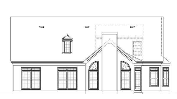 Country Rear Elevation of Plan 98240