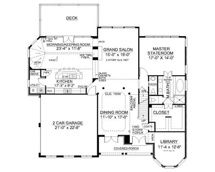 House Plan 98242 First Level Plan