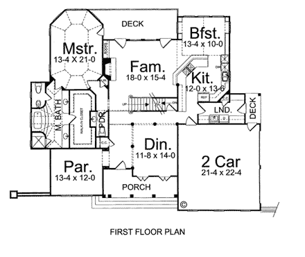House Plan 98248 First Level Plan