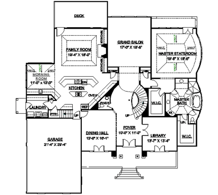 House Plan 98252 First Level Plan