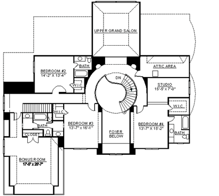 House Plan 98252 Second Level Plan