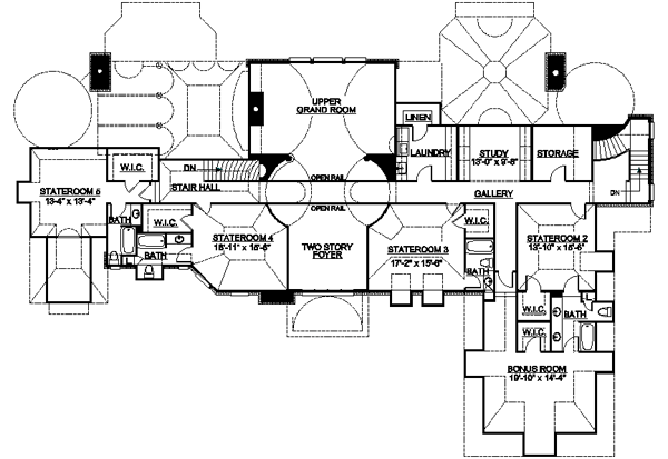 European Greek Revival Level Two of Plan 98253