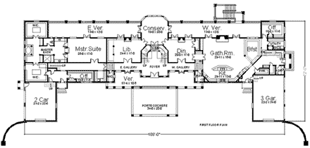 House Plan 98256 First Level Plan