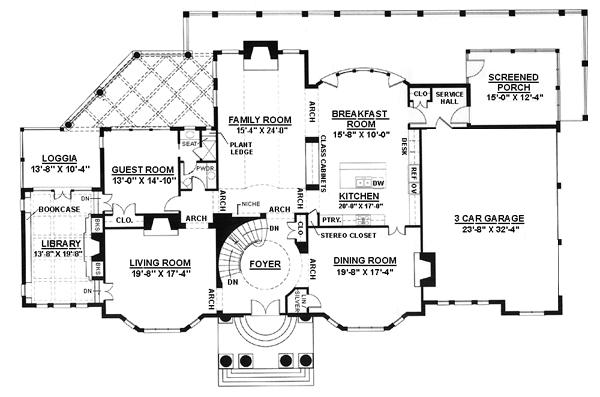 House Plan 98265 Level One