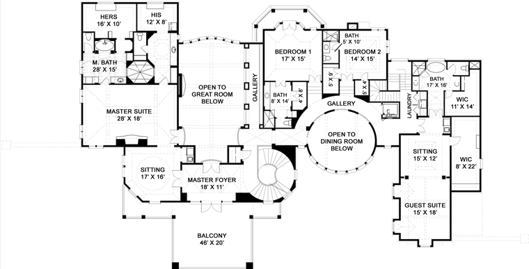 Greek Revival Level Two of Plan 98268