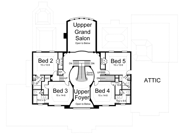 Country Farmhouse Greek Revival Level Two of Plan 98275