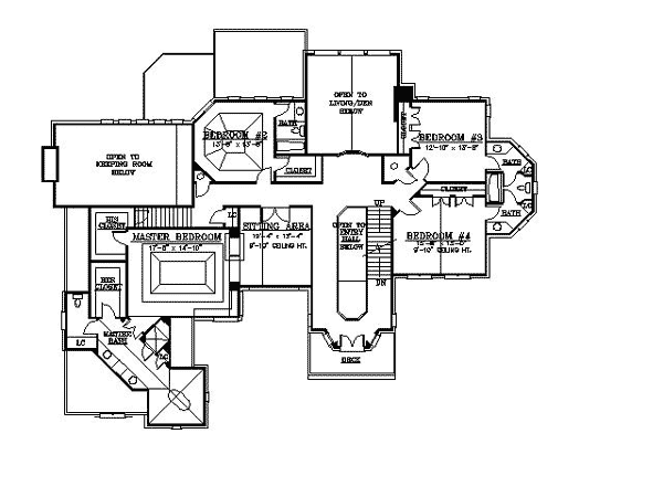 Greek Revival Tudor Victorian Level Two of Plan 98278