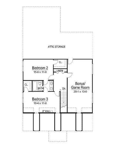 House Plan 98285 Second Level Plan