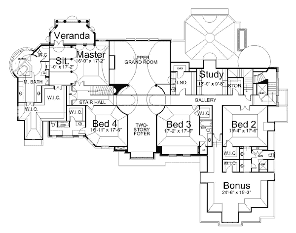 Greek Revival Tudor Level Two of Plan 98287