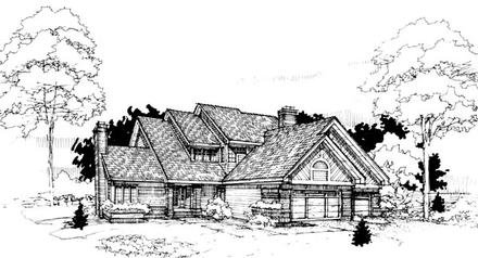 Contemporary Elevation of Plan 98305