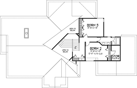 House Plan 98306 Second Level Plan