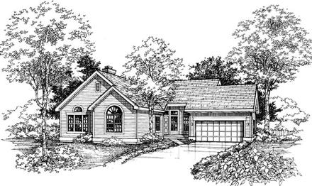 Ranch Elevation of Plan 98319