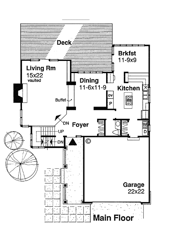 Bungalow Country Level One of Plan 98330