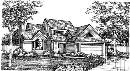 Contemporary Elevation of Plan 98336