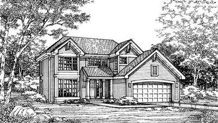 Country Traditional Elevation of Plan 98340