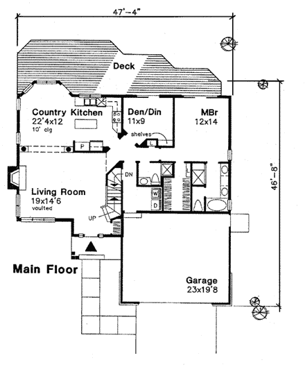 House Plan 98343 First Level Plan