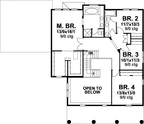 Colonial Southern Level Two of Plan 98367