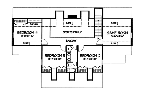 Cape Cod Colonial Southern Level Two of Plan 98375