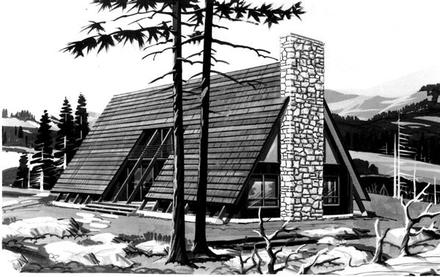 A-Frame Elevation of Plan 98377