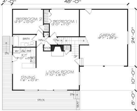 House Plan 98381 First Level Plan