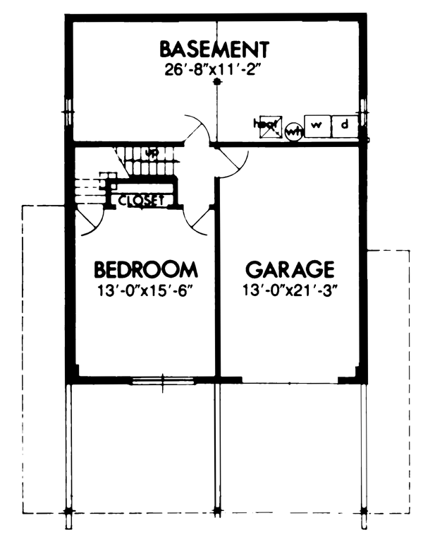Contemporary Lower Level of Plan 98387