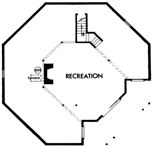 Contemporary Lower Level of Plan 98388
