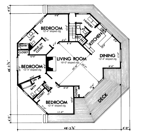 Contemporary Level One of Plan 98388