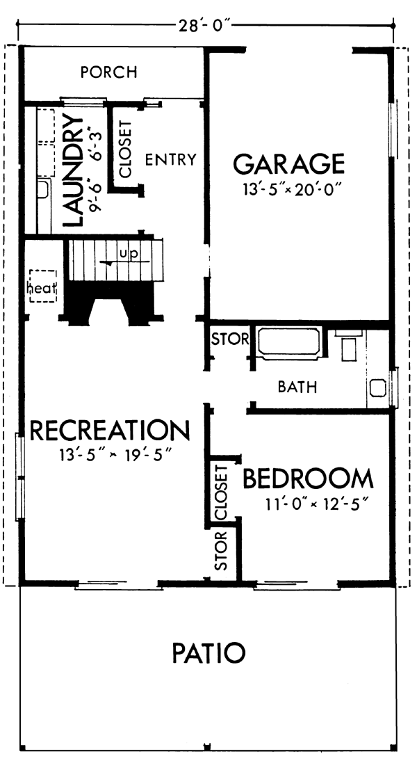 Contemporary Lower Level of Plan 98392