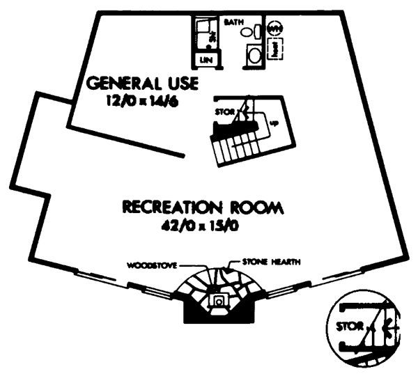 Contemporary Lower Level of Plan 98396