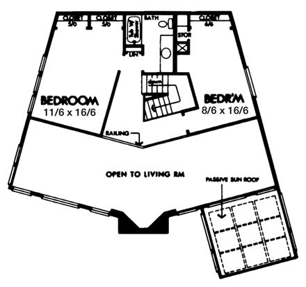 House Plan 98396 Second Level Plan