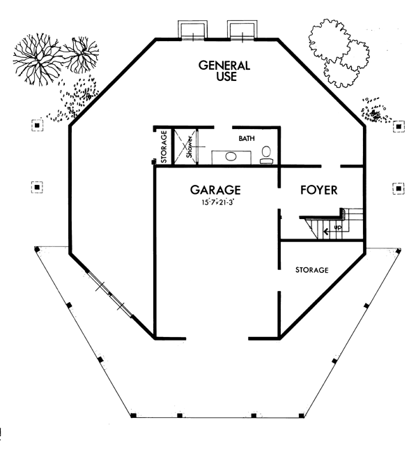 Contemporary Lower Level of Plan 98398