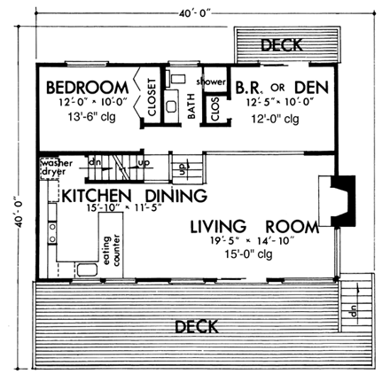 House Plan 98399 First Level Plan