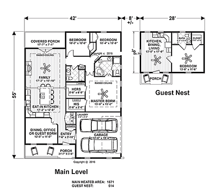 House Plan 98401 First Level Plan