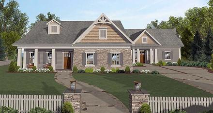 Cottage Country Craftsman Elevation of Plan 98401