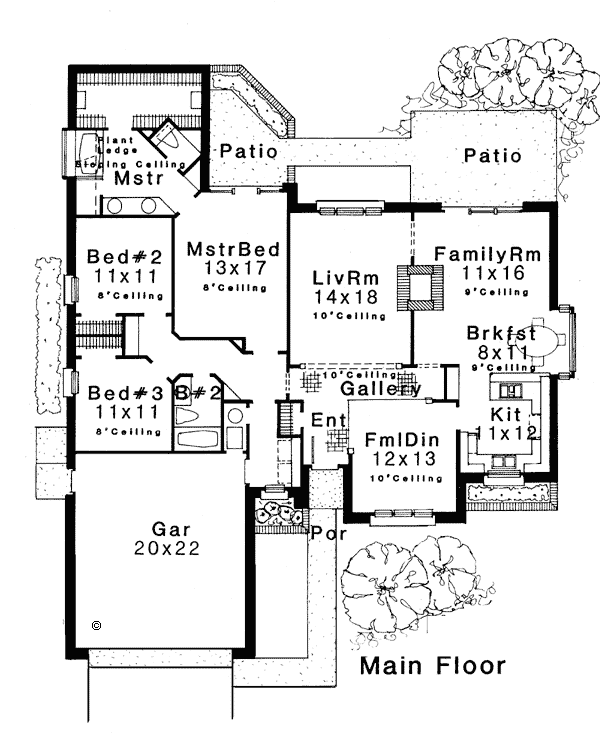 European One-Story Level One of Plan 98502
