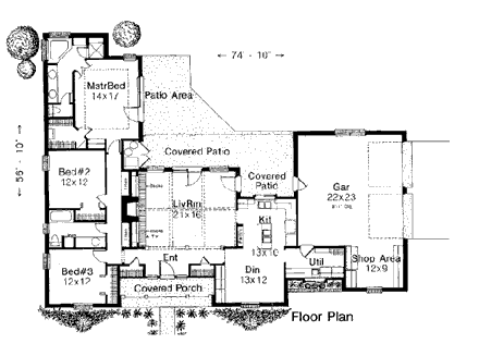 House Plan 98503 First Level Plan