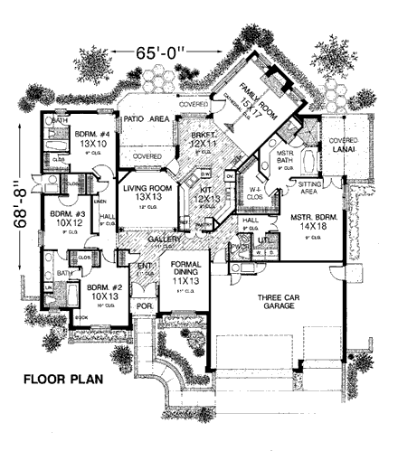 House Plan 98511 First Level Plan